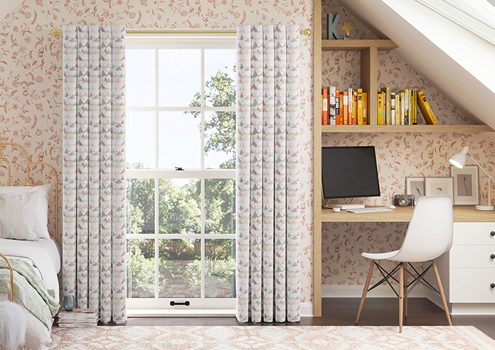 Cloudy Peaks, Rosey Hues - Made to Measure Curtains - Image 3